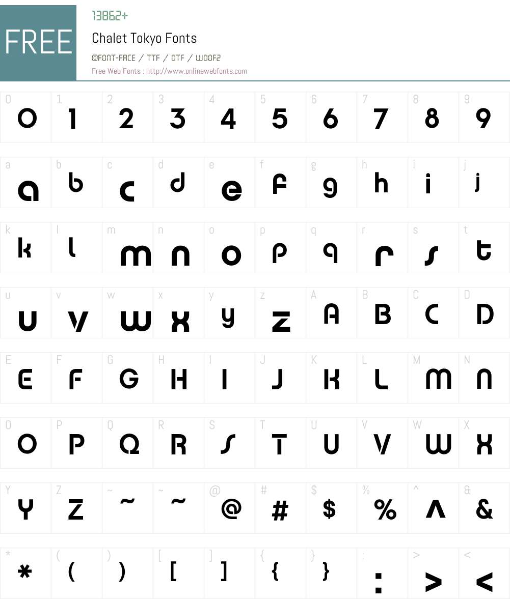 Chalet Font Screenshots