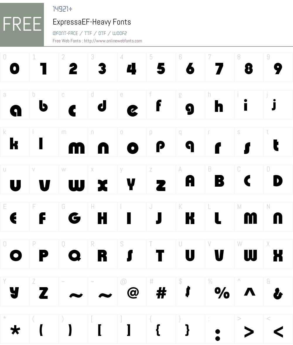 ExpressaEF Font Screenshots
