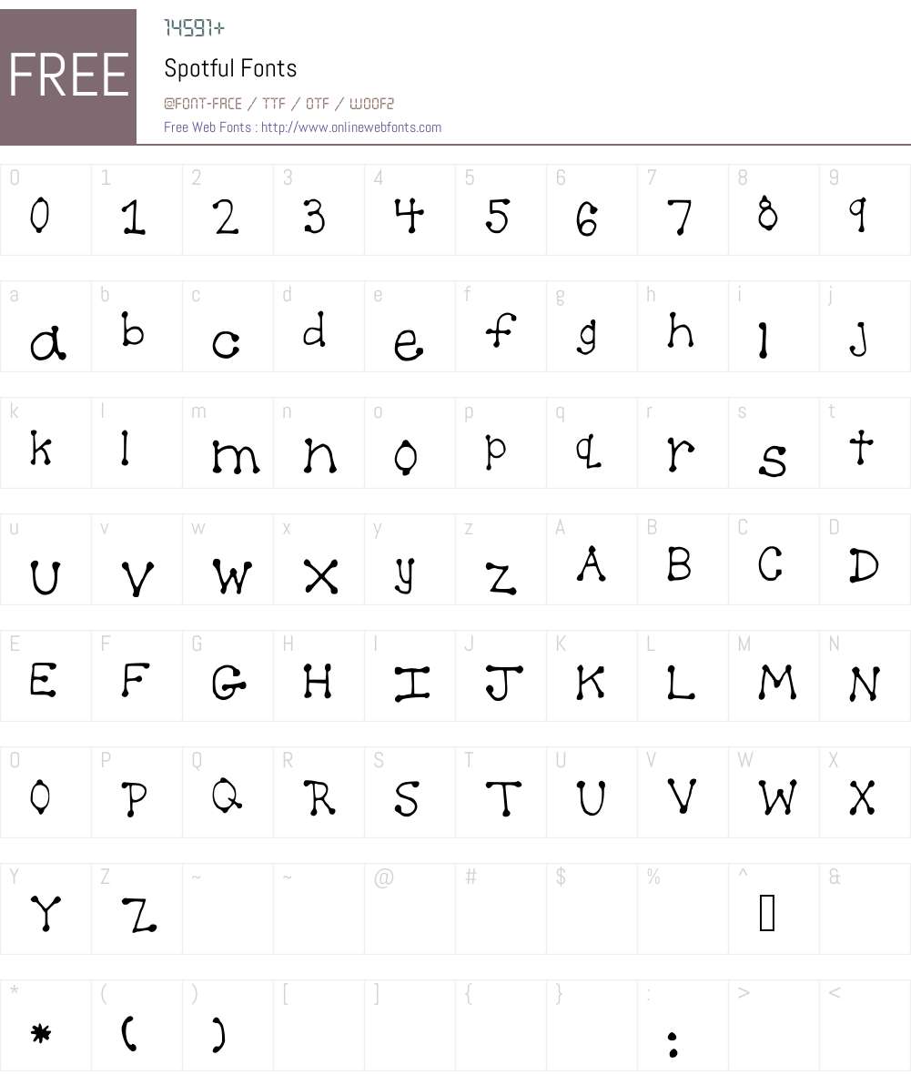 Spotful Font Screenshots