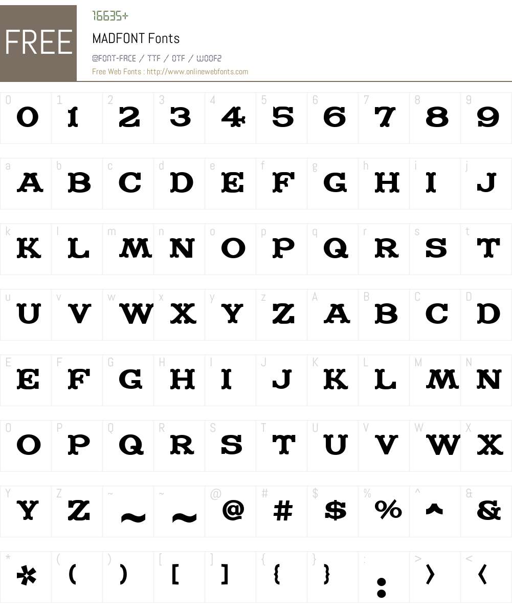 MADFONT Font Screenshots