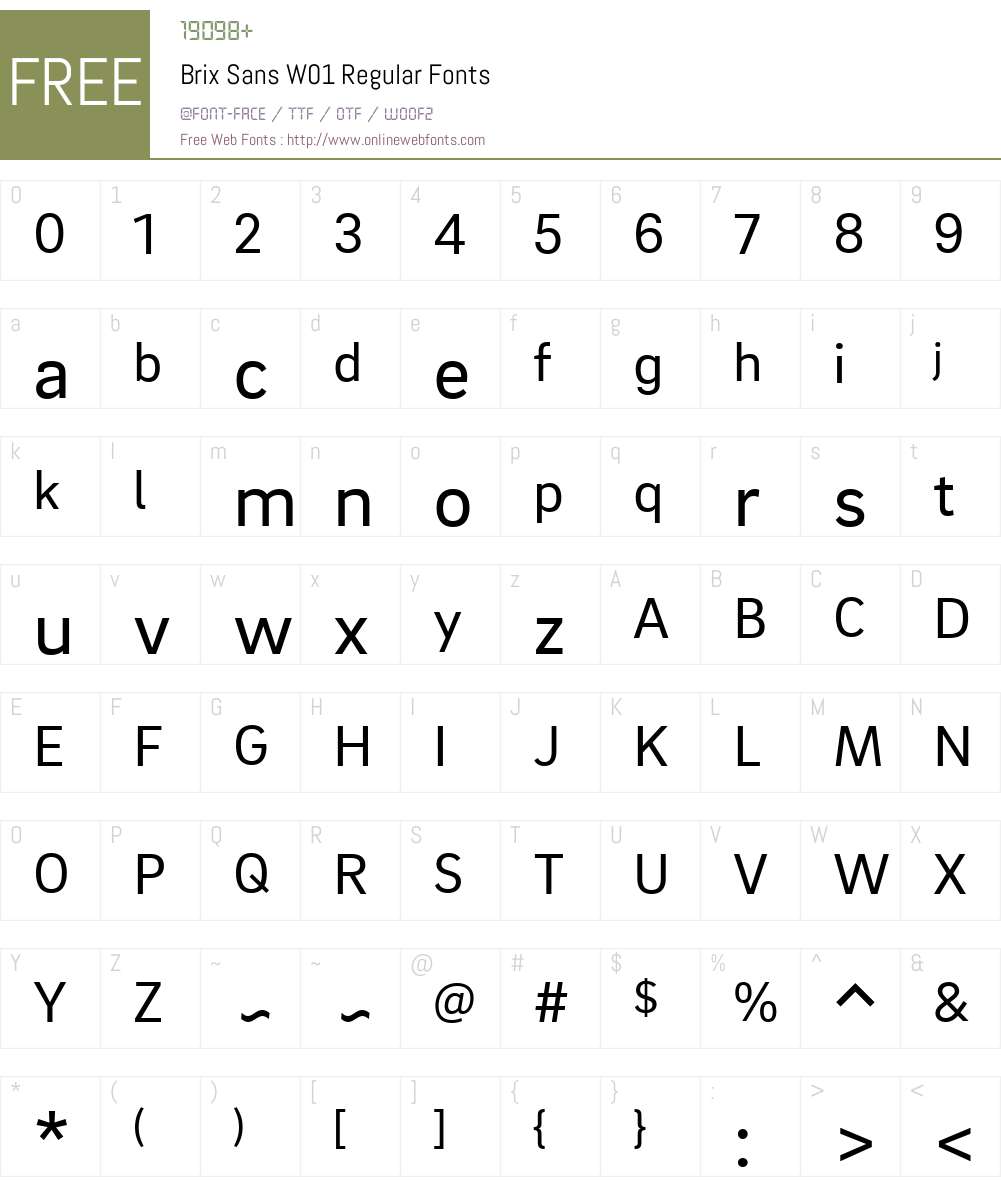 Brix Sans Font Screenshots