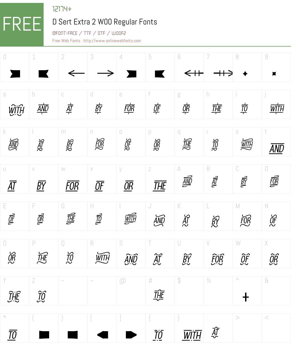 DSertExtra2W00-Regular Font Screenshots