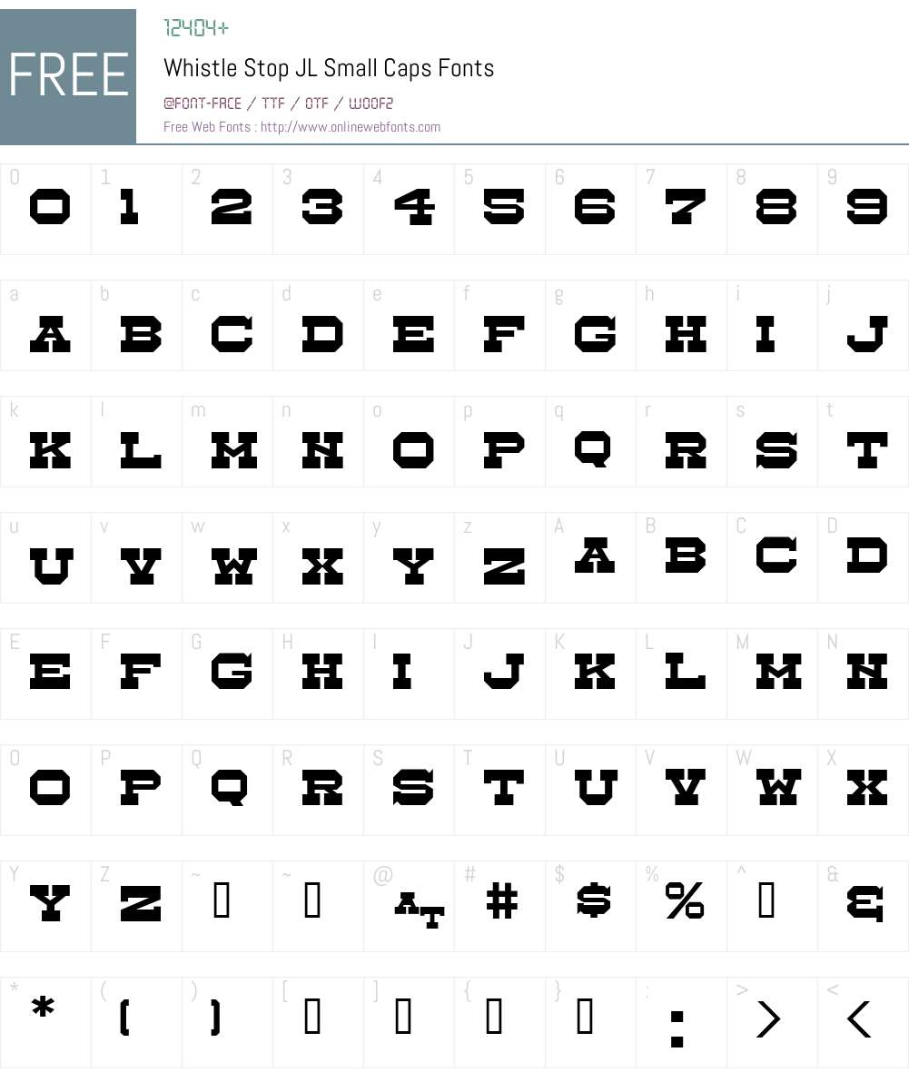 Whistle Stop JL Small Caps Font Screenshots