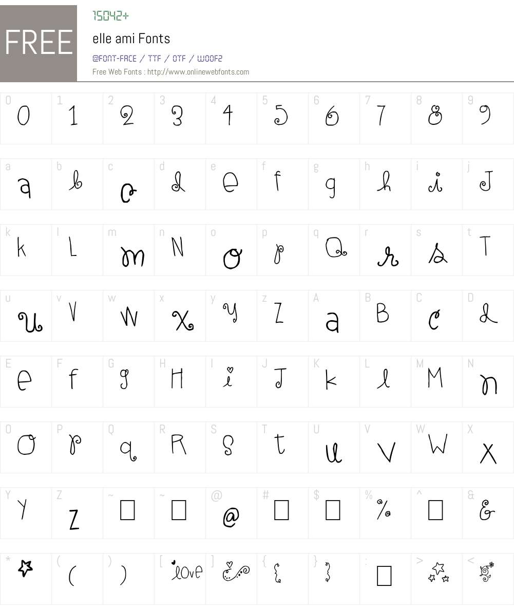elle ami Font Screenshots