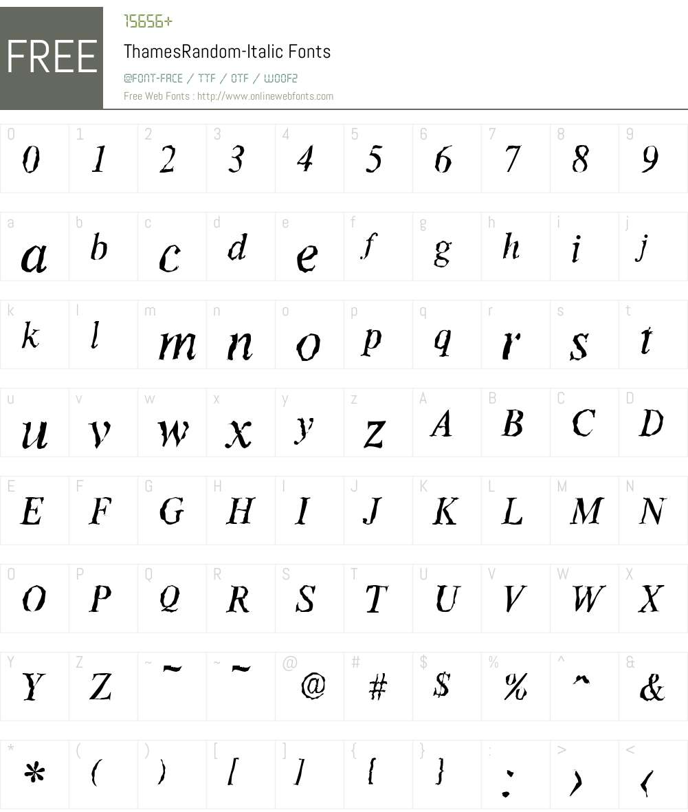 ThamesRandom Font Screenshots