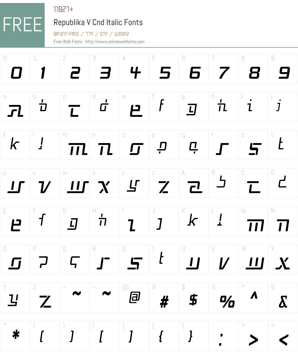 Republika V Cnd Font Screenshots