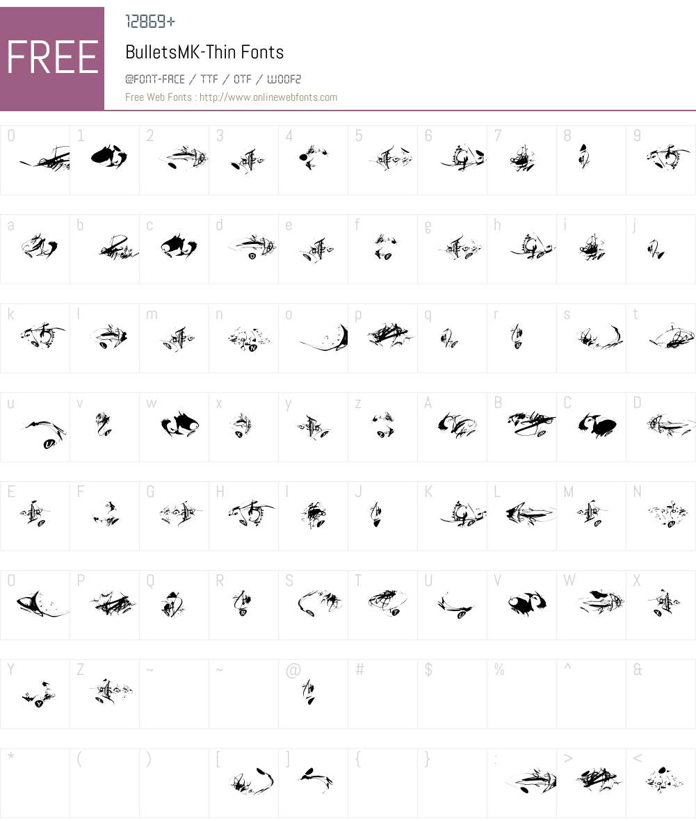 BulletsMK Font Screenshots