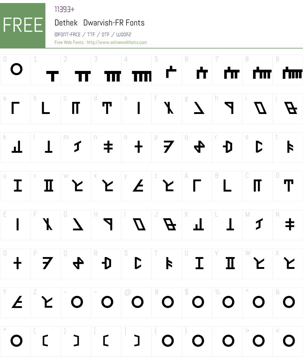 Dethek Font Screenshots