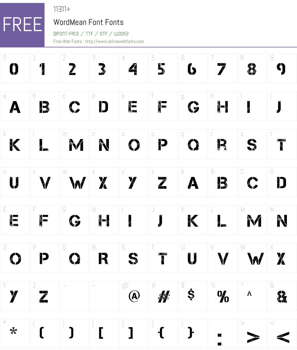 WordMean Font Font Screenshots