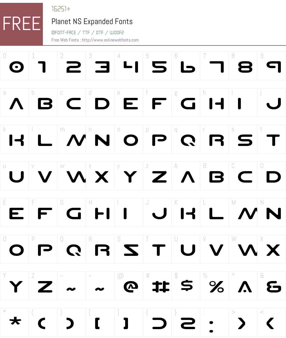 Planet NS Expanded Font Screenshots
