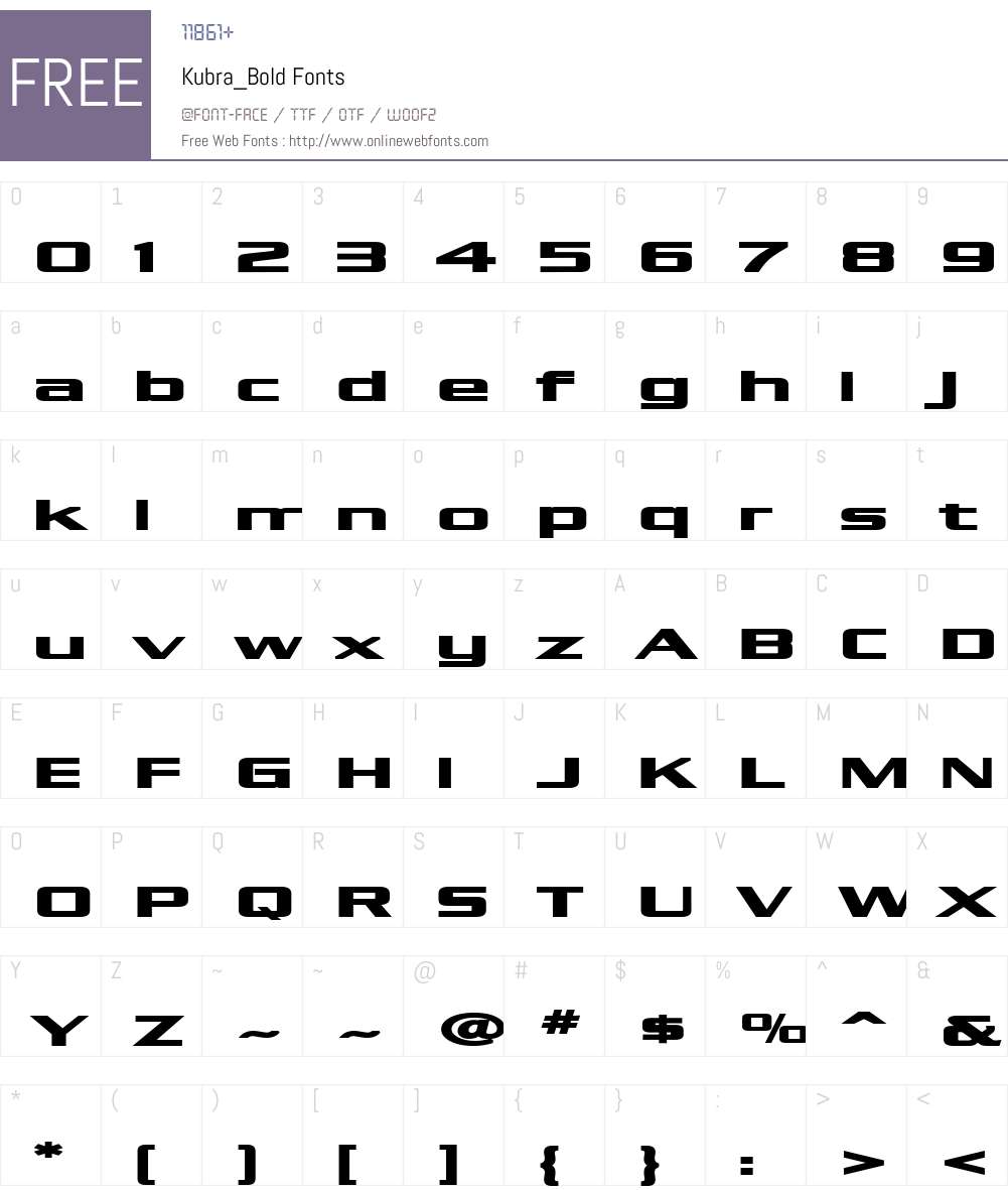 Kubra_Bold Font Screenshots