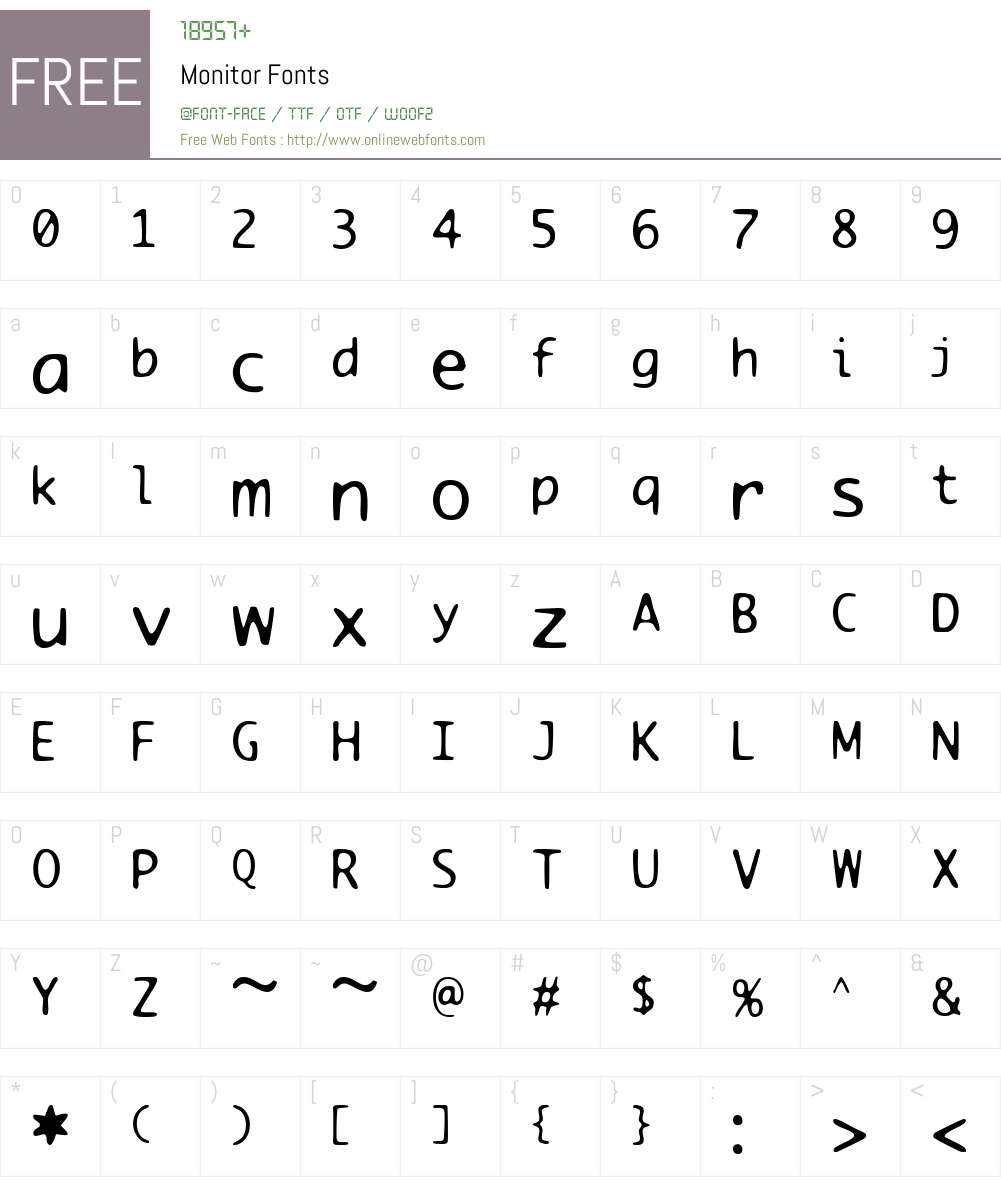 Monitor Font Screenshots