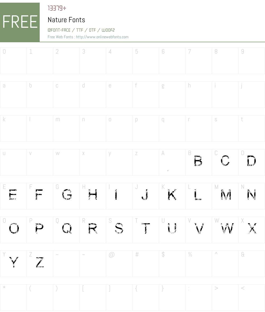 Nature Font Screenshots