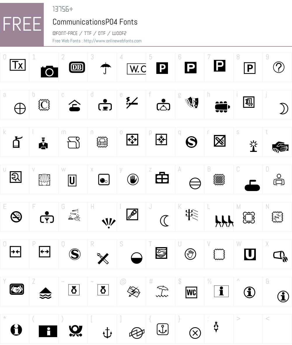 Communications Font Screenshots
