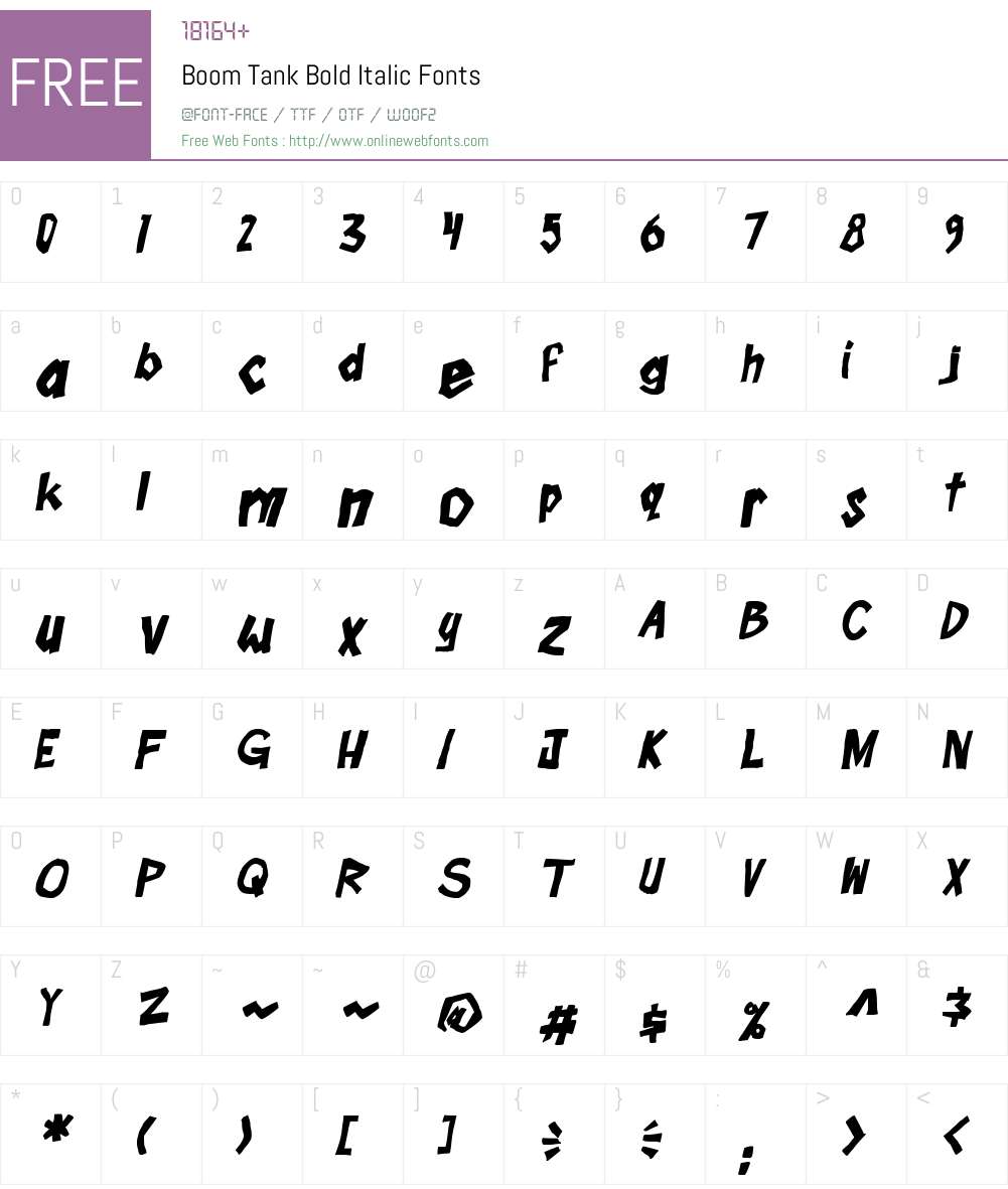 Boom Tank Font Screenshots