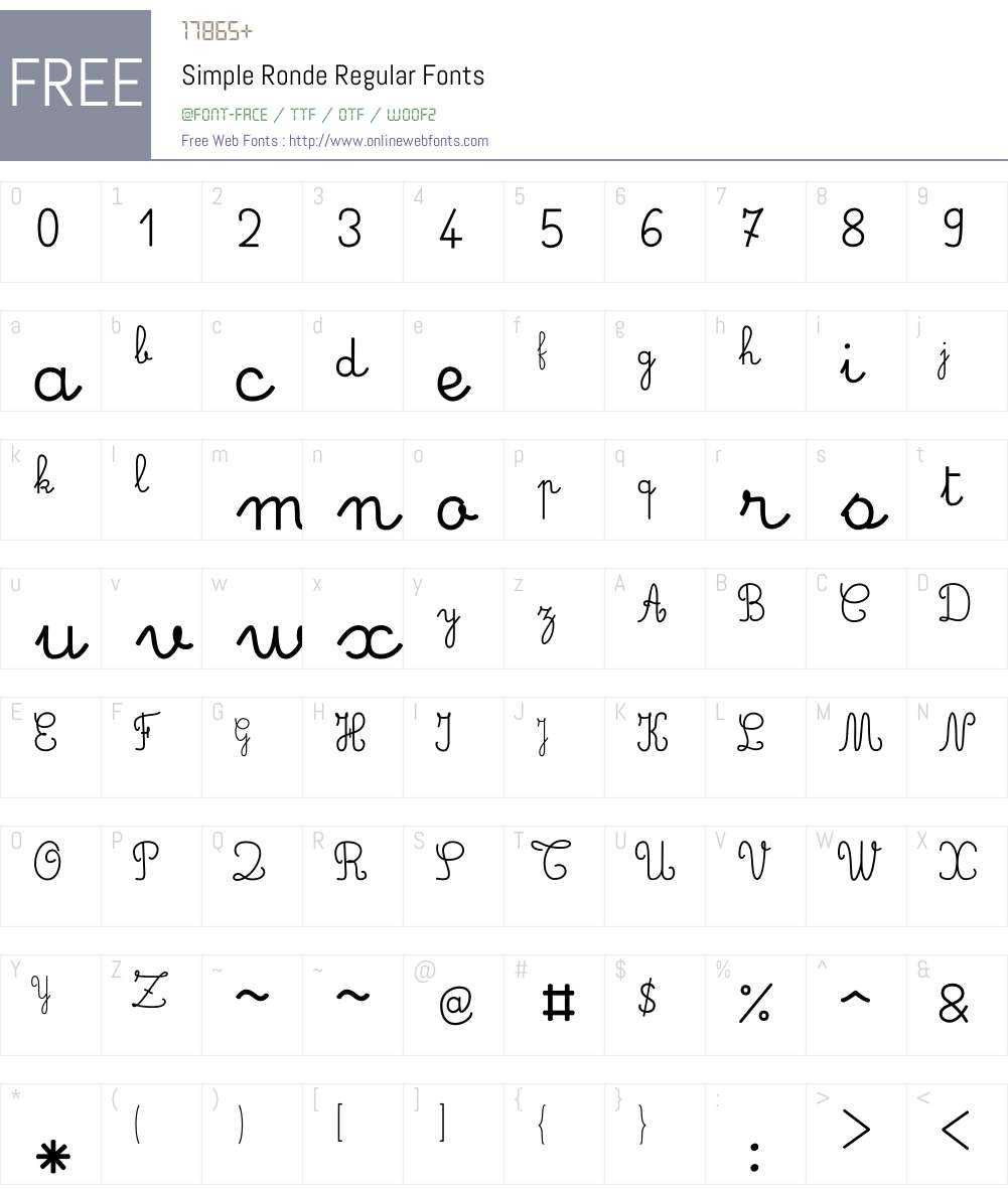 SimpleRonde Font Screenshots