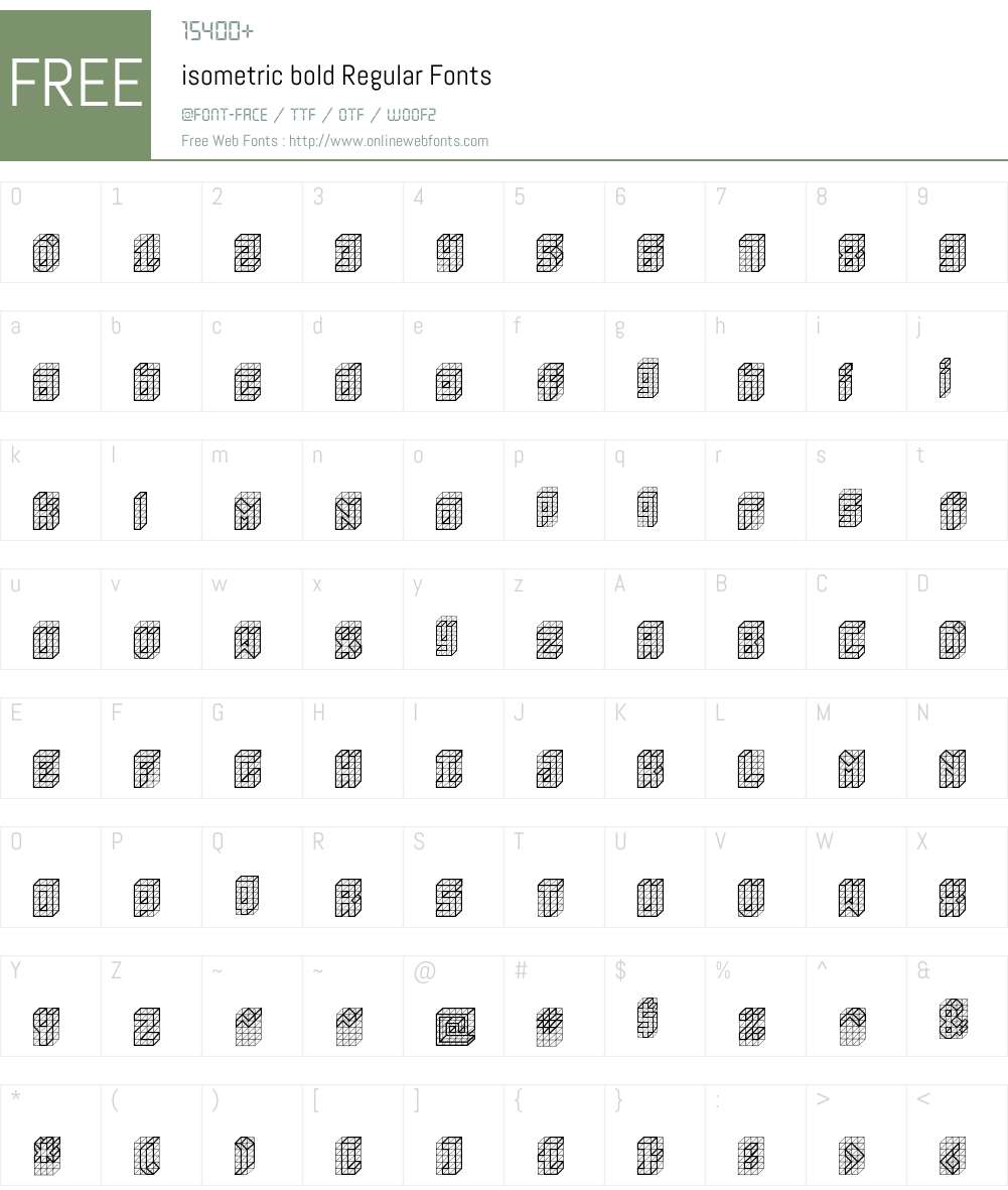 isometric bold Font Screenshots