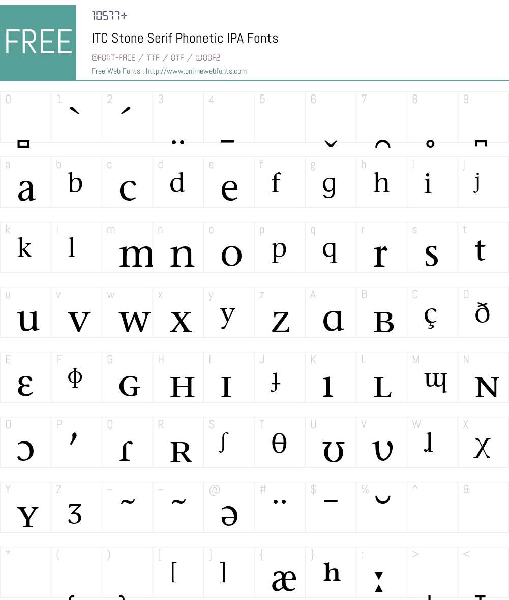 ITC Stone Serif Font Screenshots
