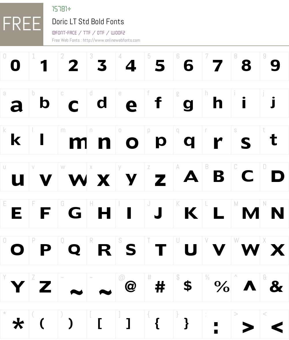 Doric LT Std Font Screenshots