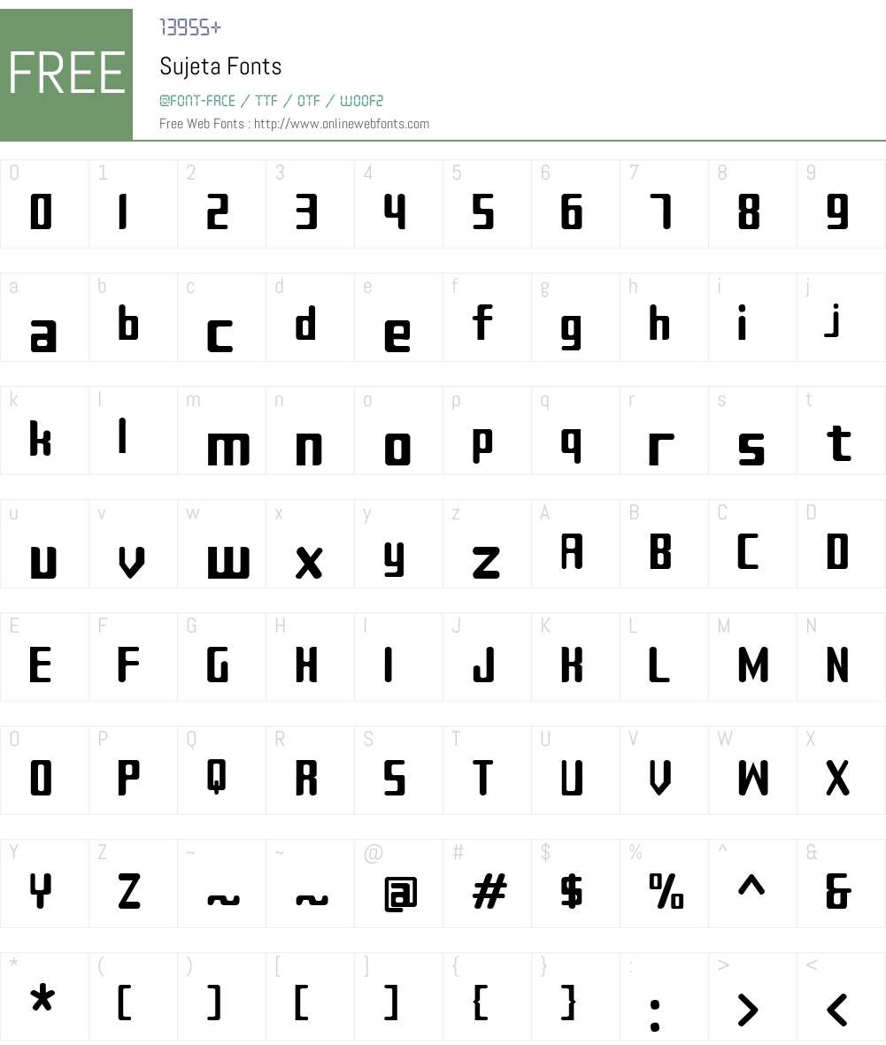 Sujeta Font Screenshots