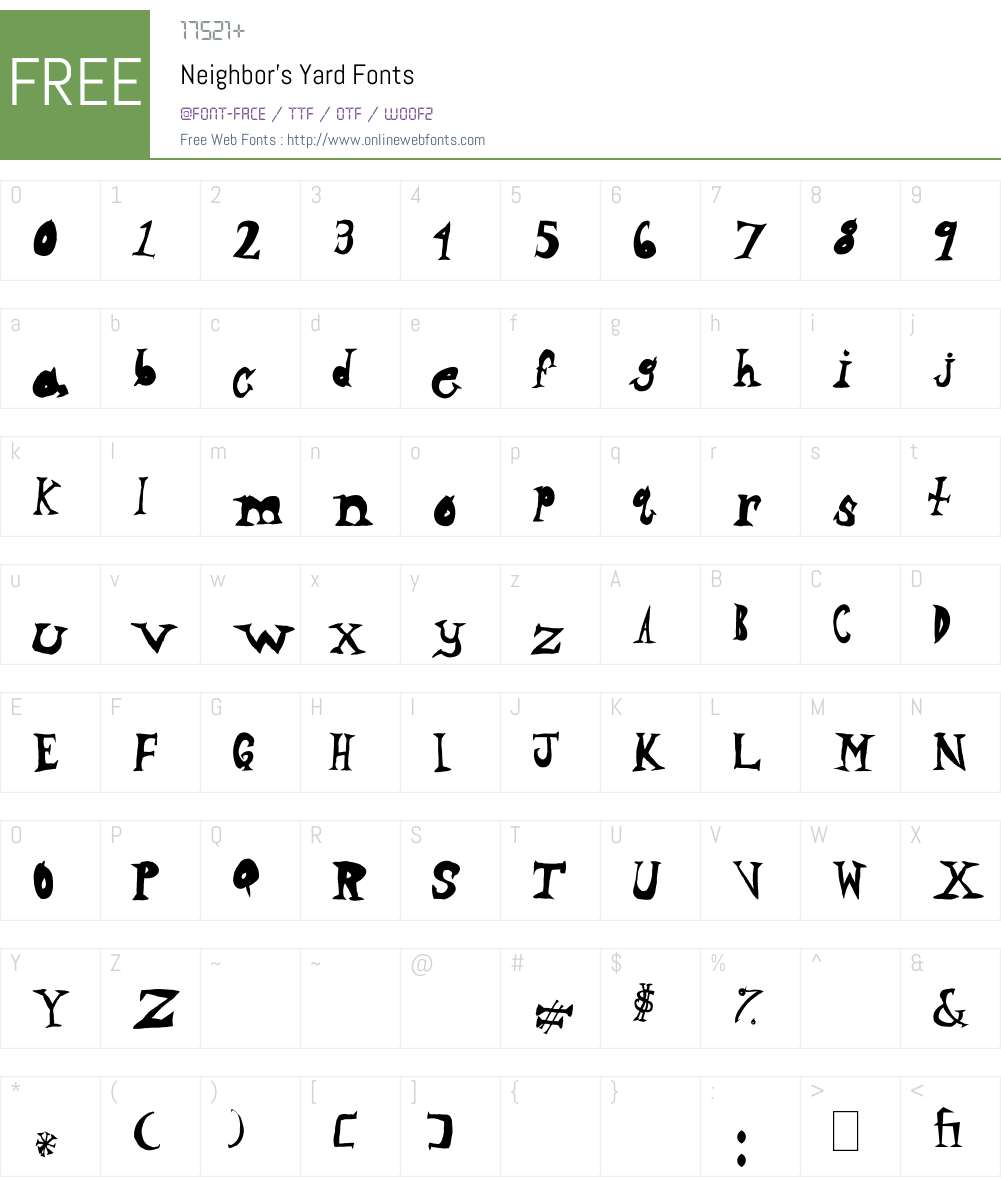not included. Font Screenshots