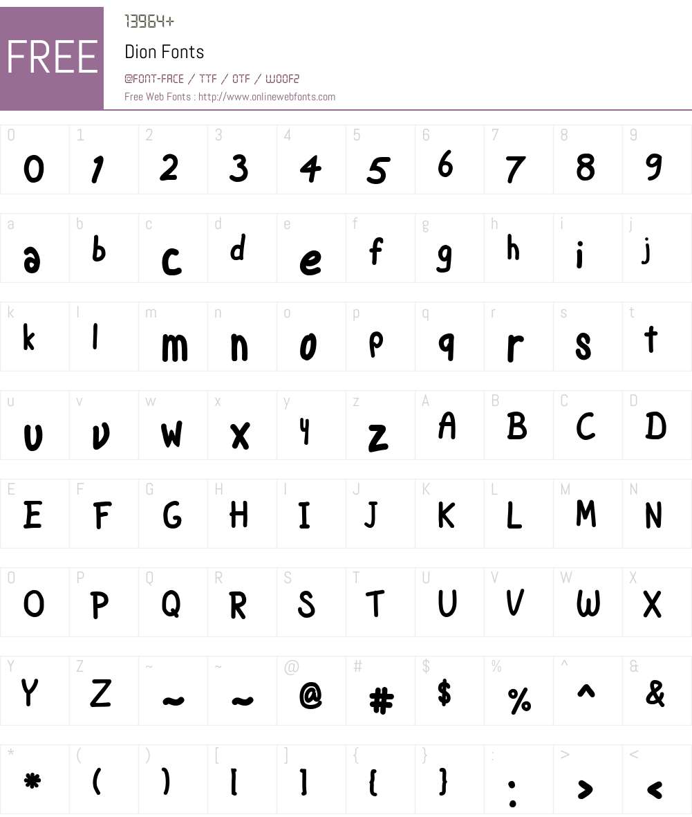 Dion Font Screenshots