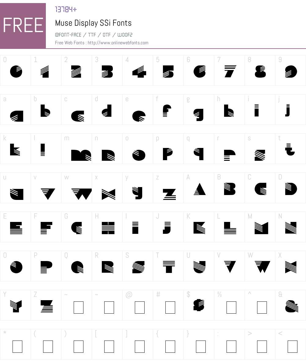 Muse Display SSi Font Screenshots