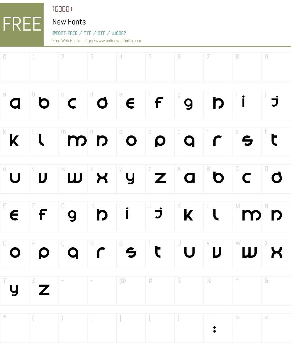 New Font Screenshots
