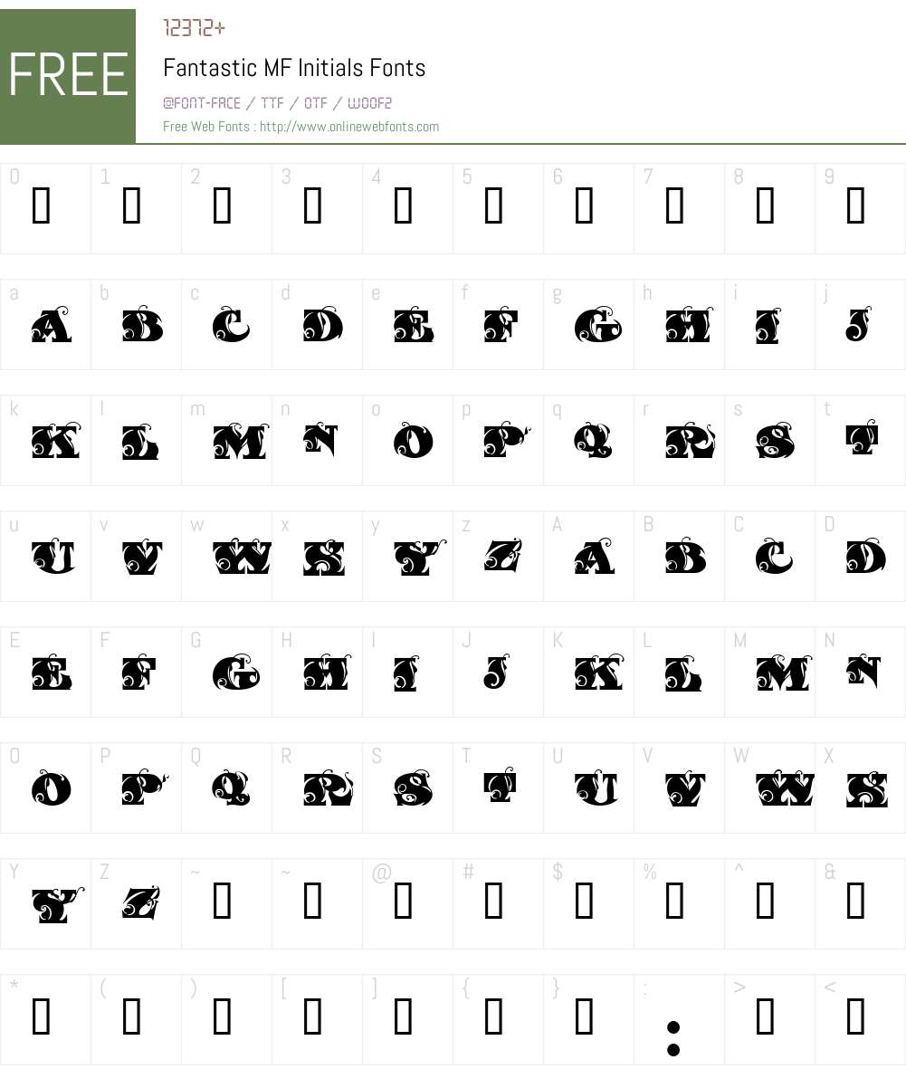 Fantastic MF Font Screenshots
