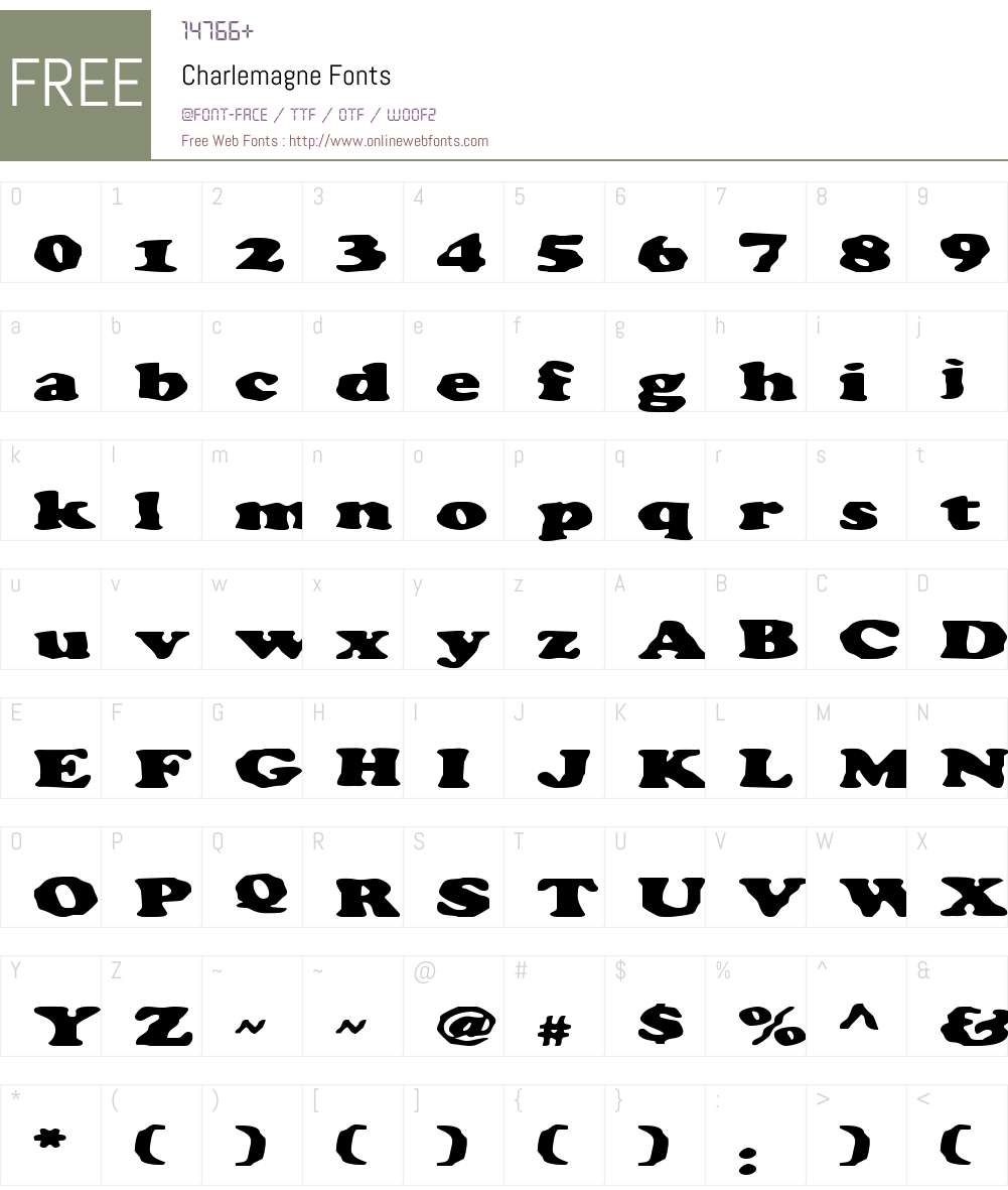 Charlemagne Font Screenshots