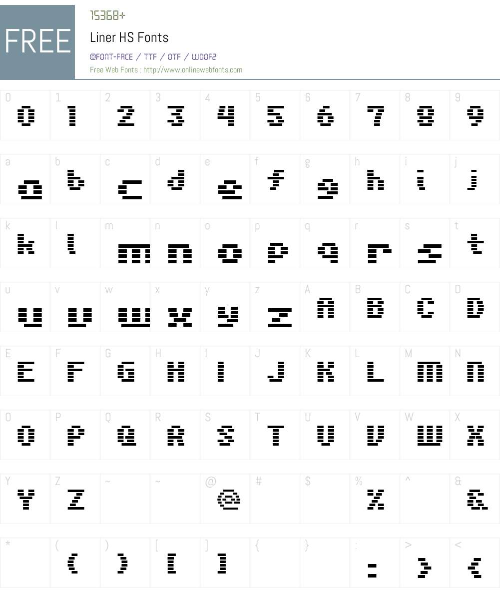 Liner HS Font Screenshots