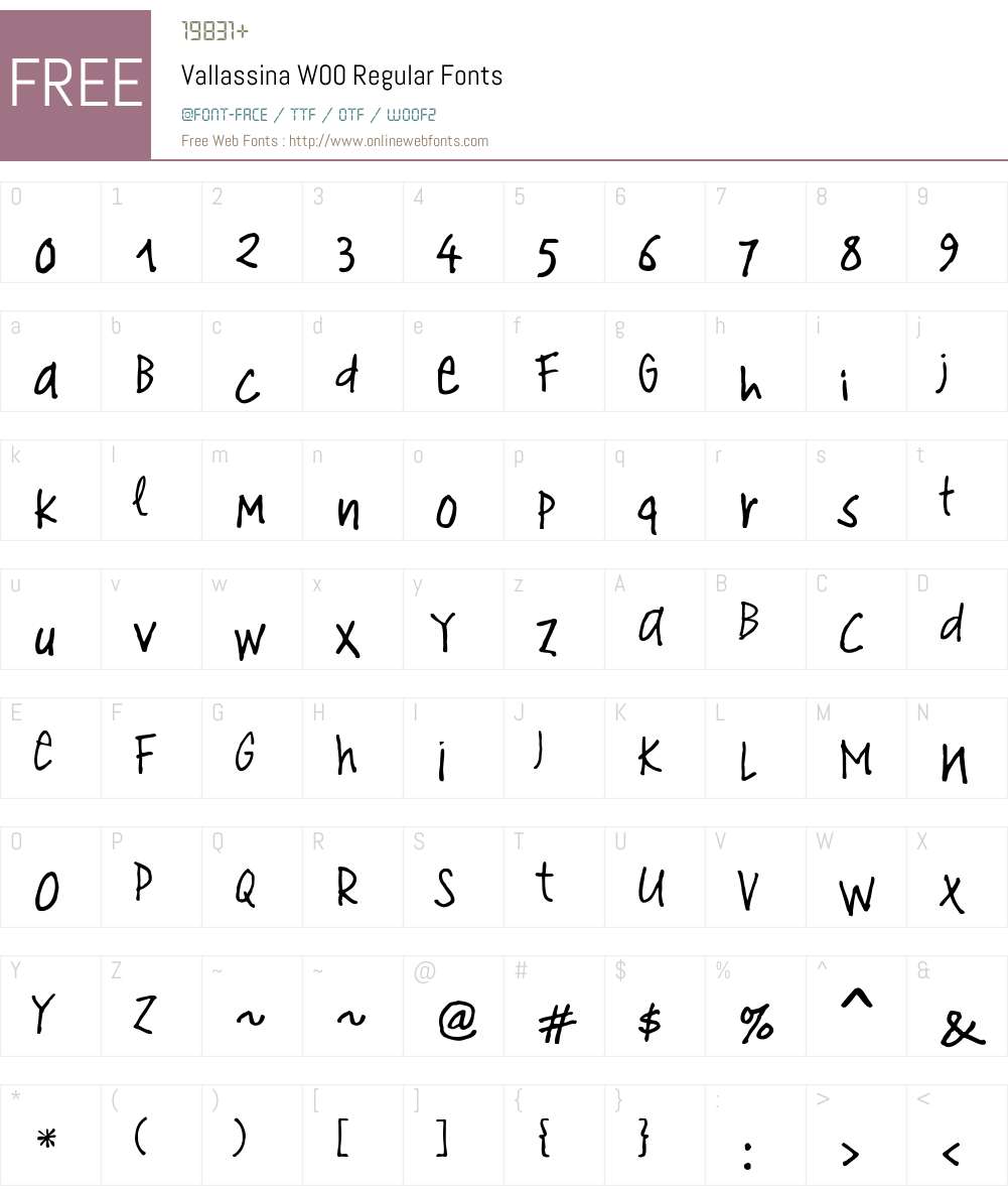 VallassinaW00-Regular Font Screenshots
