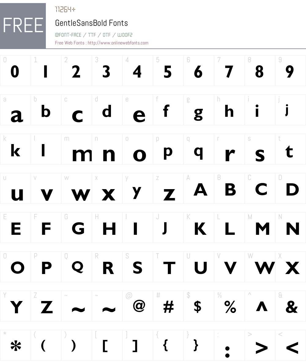 Gentle Font Screenshots
