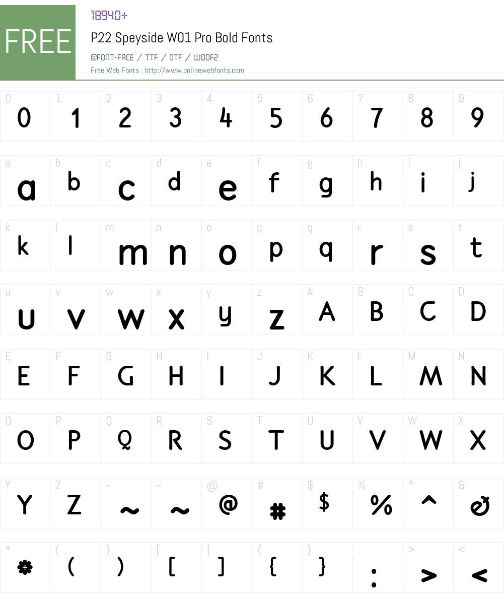 P22SpeysideW01-ProBold Font Screenshots