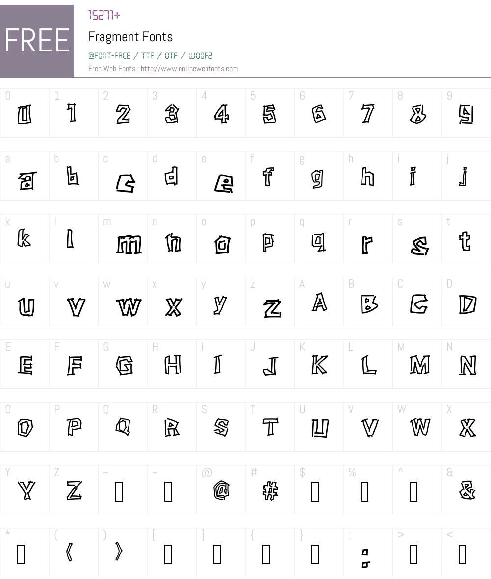 Fragment Font Screenshots