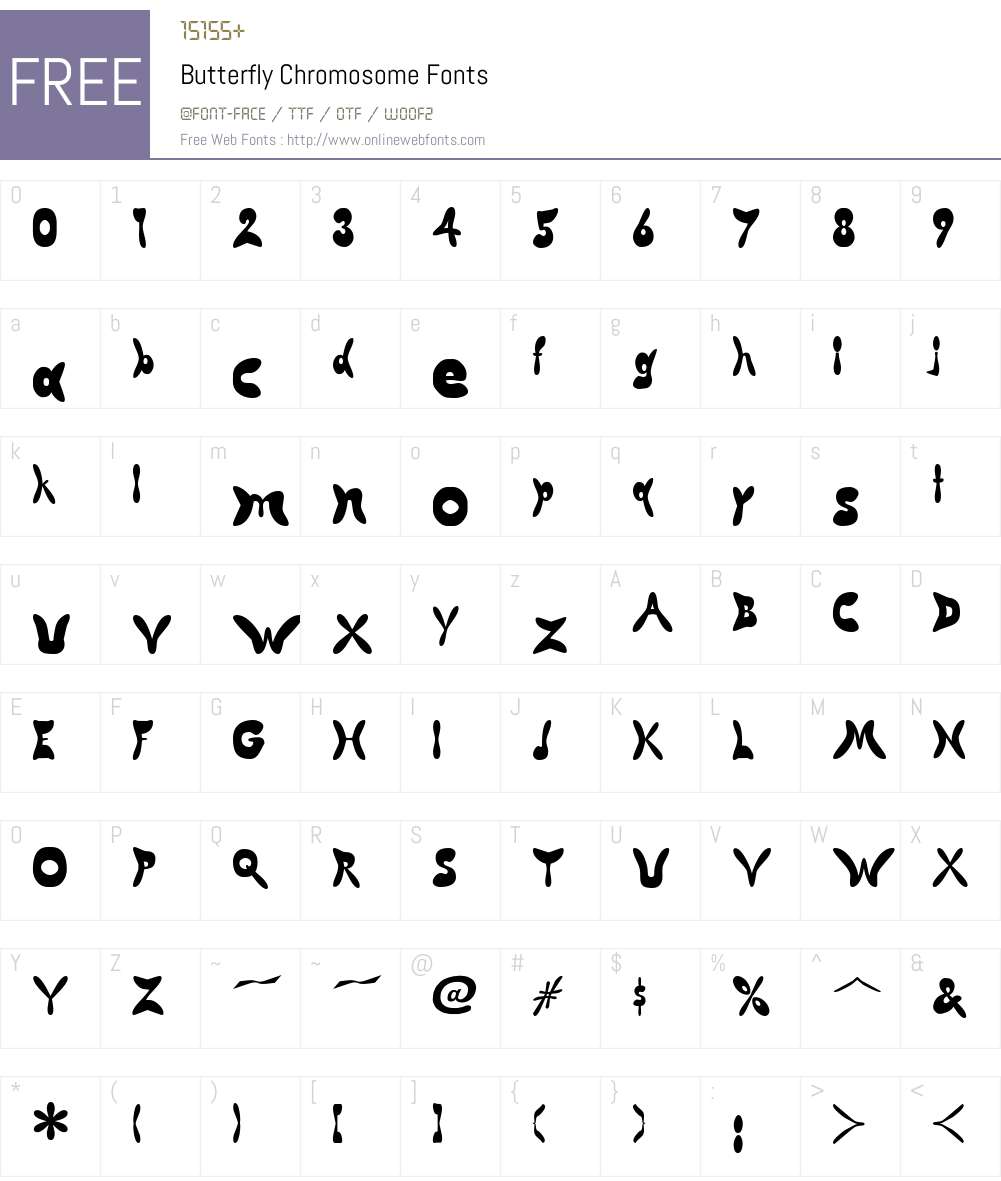 Butterfly Chromosome Font Screenshots