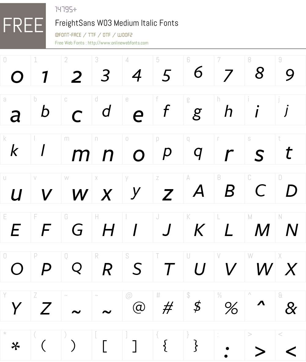 Freight Sans Font Screenshots