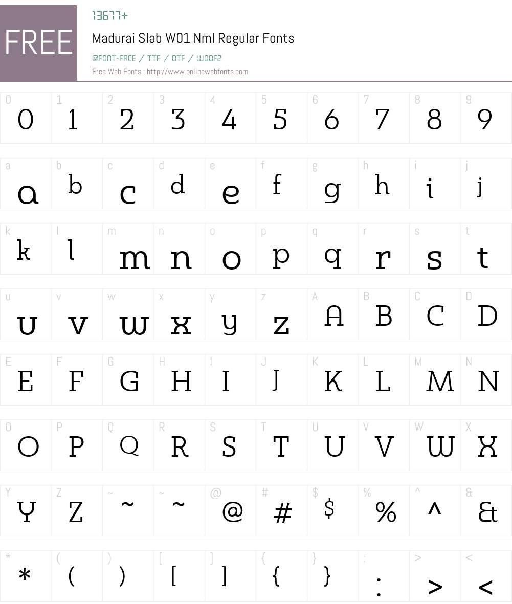 MaduraiSlabW01-NmlRegular Font Screenshots
