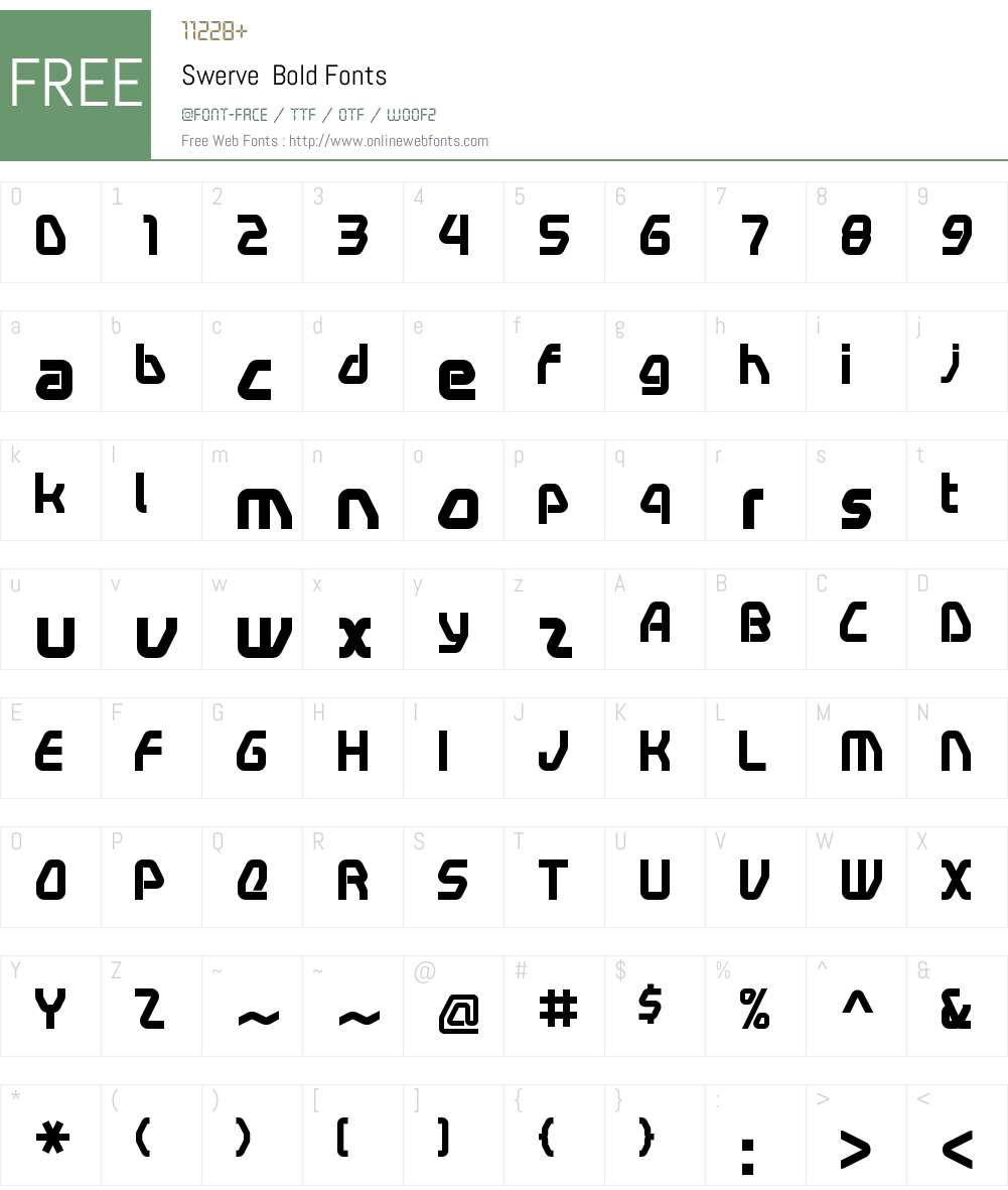 Swerve Font Screenshots