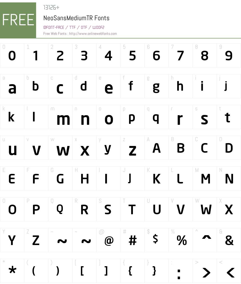 Neo Sans TR Font Screenshots