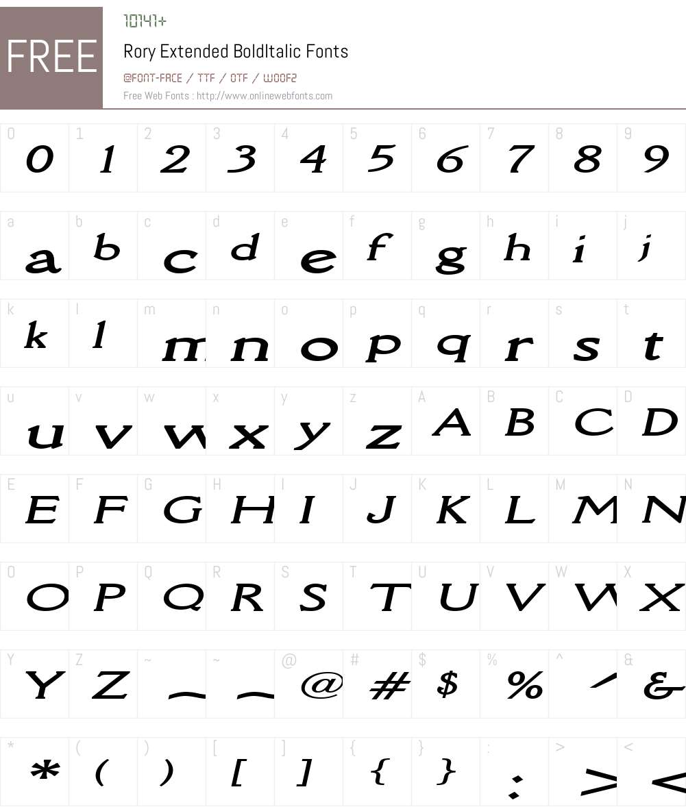 Rory Extended Font Screenshots