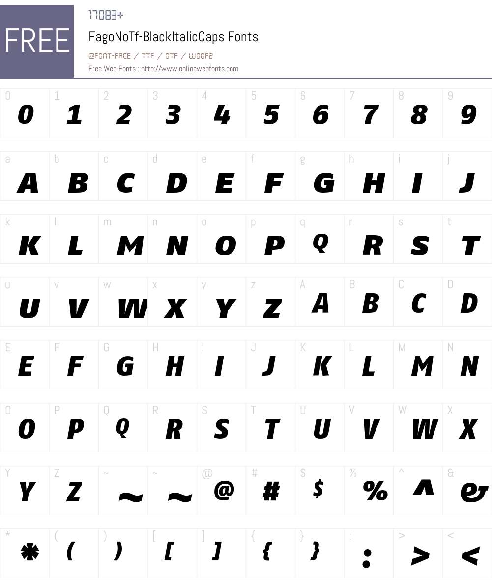 FagoNoTf Font Screenshots