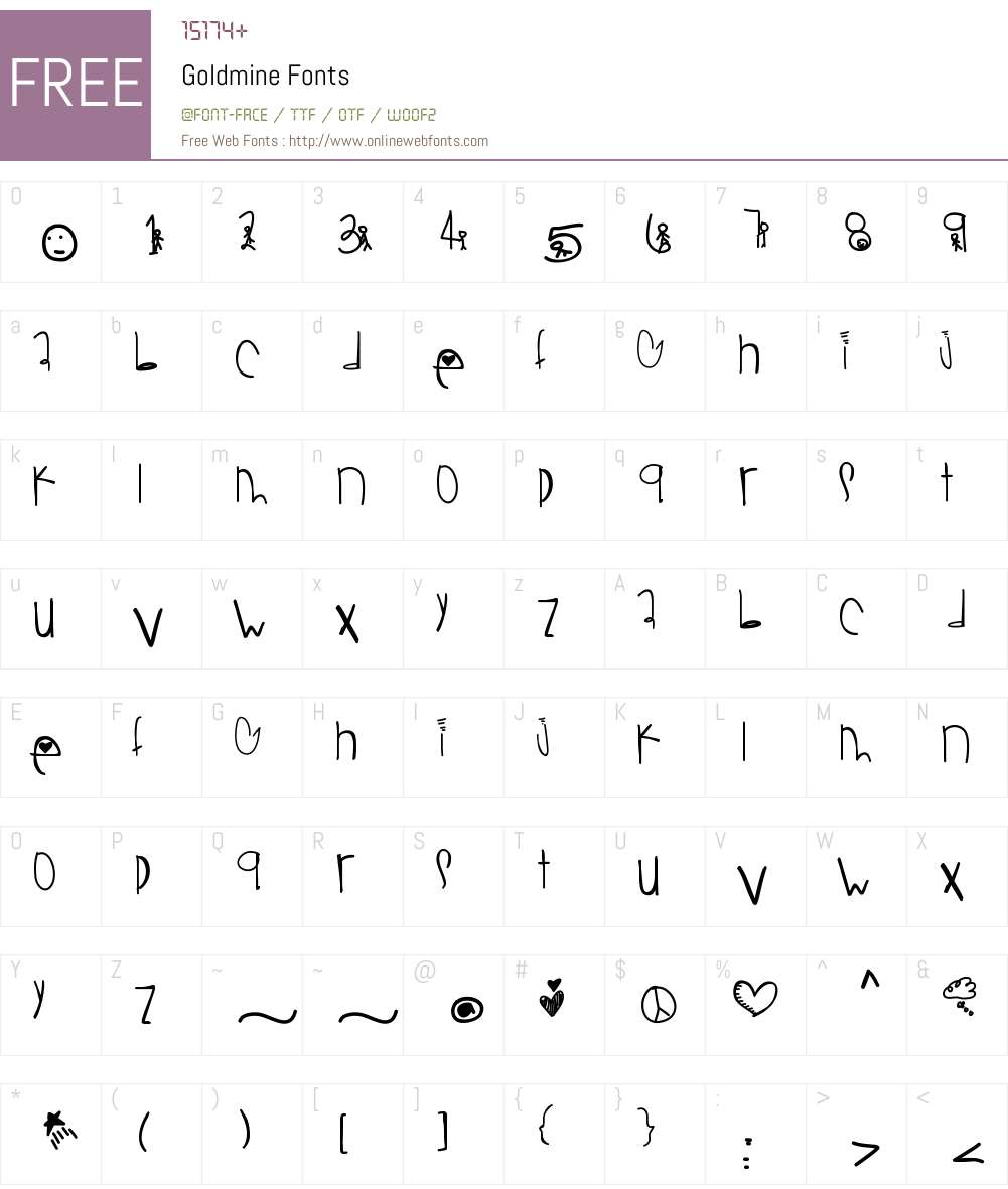 Goldmine Font Screenshots