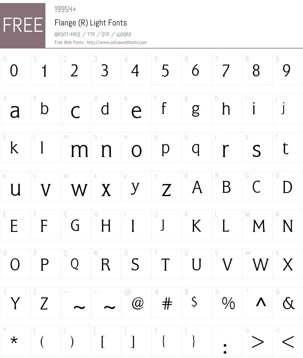 Flange BQ Font Screenshots
