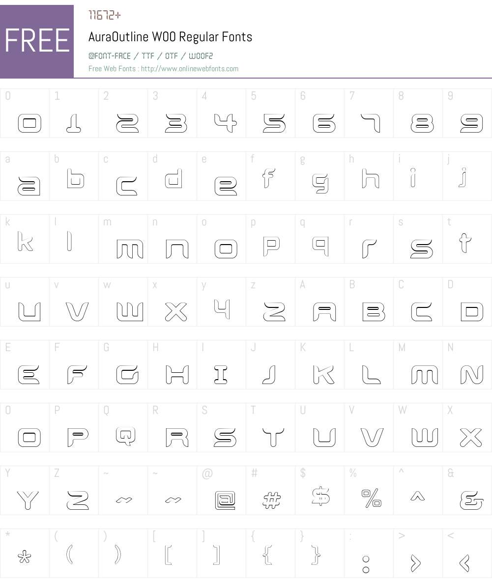 Aura Font Screenshots