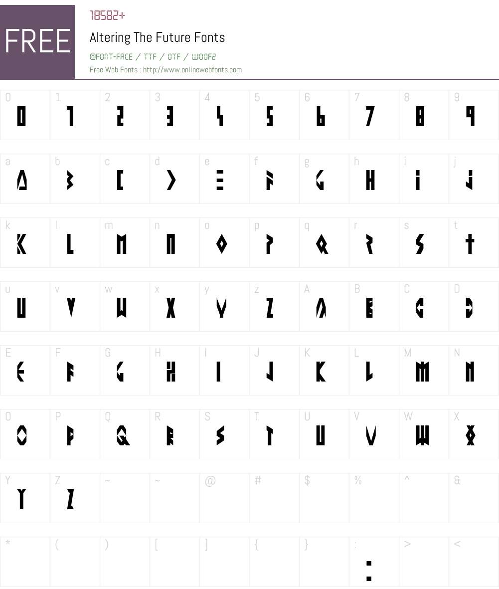 Altering The Future Font Screenshots