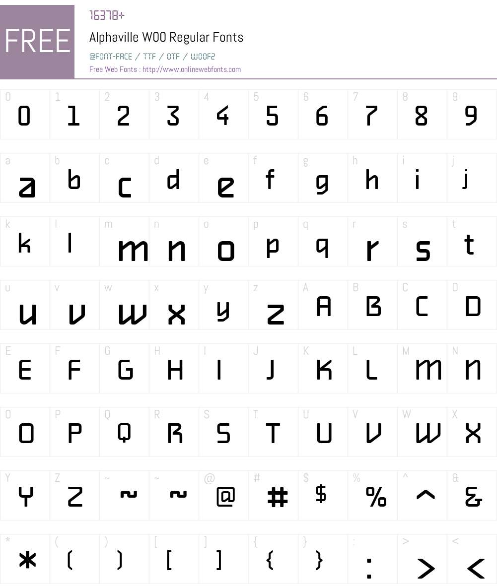 AlphavilleW00-Regular Font Screenshots