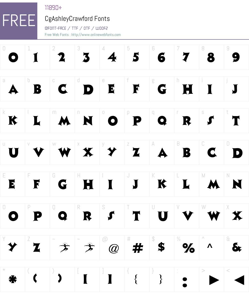 CgAshleyCrawford Font Screenshots