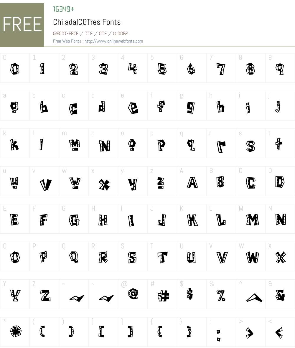 Chilada Font Screenshots