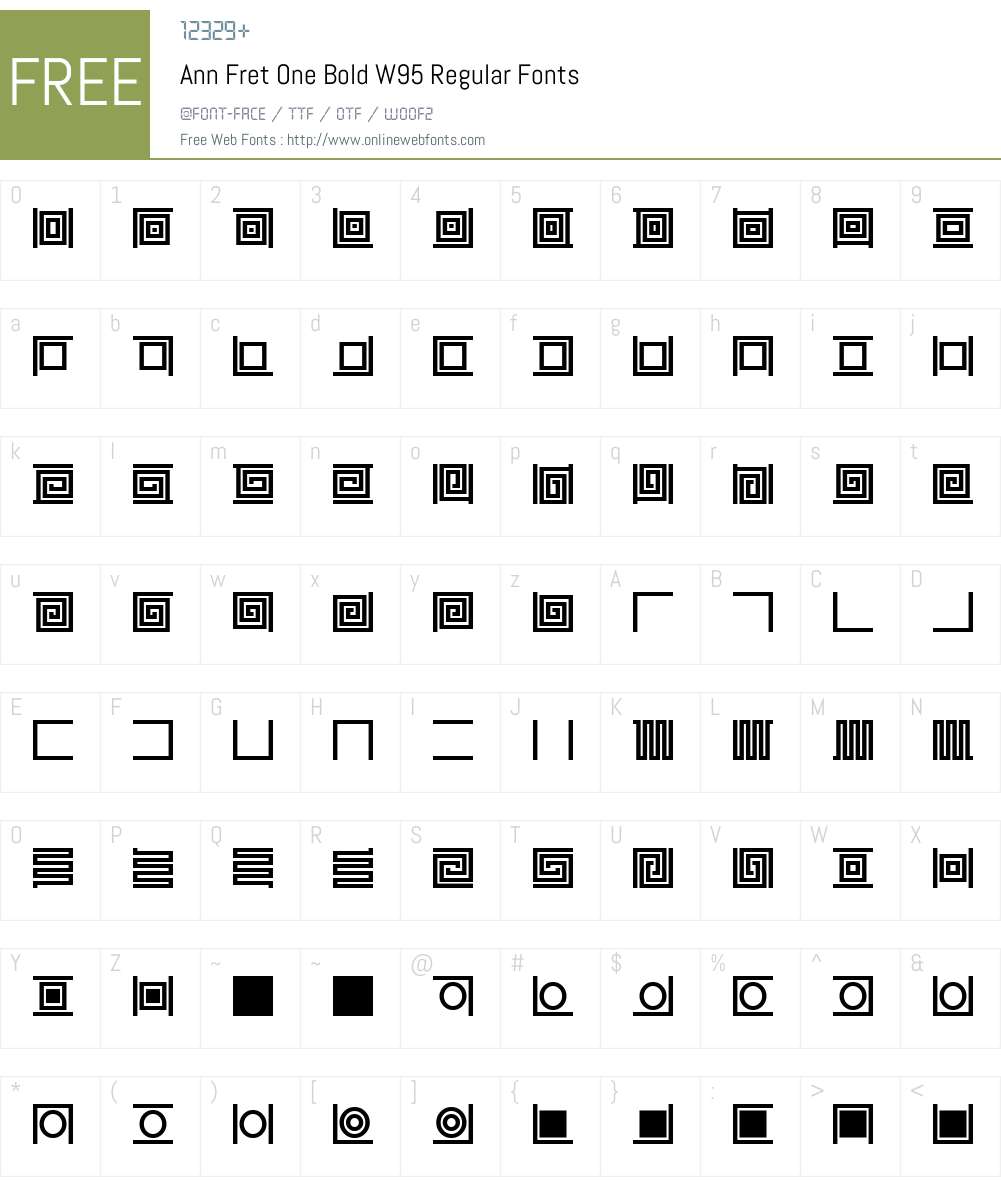 Ann Fret One Bold Font Screenshots
